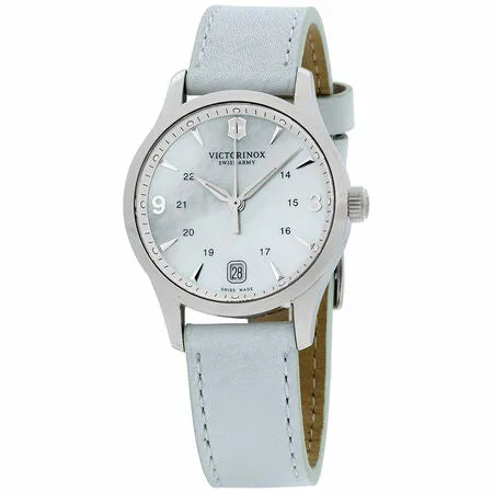 Victorinox Alliance Small Mother Of Pearl Dial Leather Strap Womens Watch