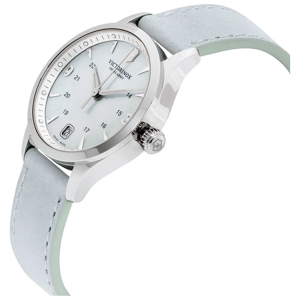 Victorinox Alliance Small Mother Of Pearl Dial Leather Strap Womens Watch