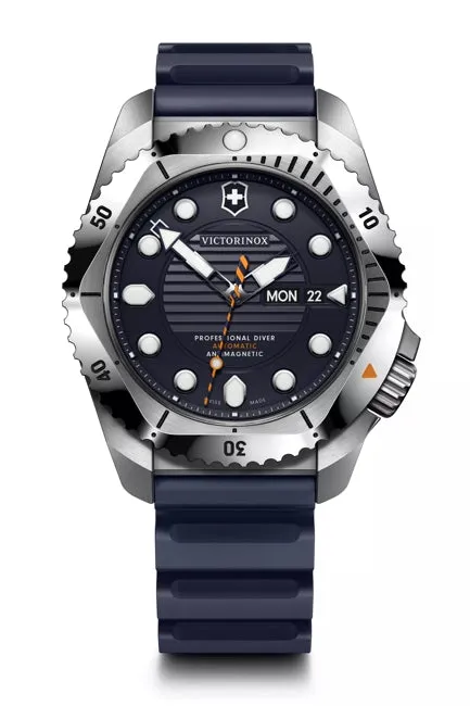 Victorinox Dive Pro Automatic Blue Rubber Black Dial Watch 241995