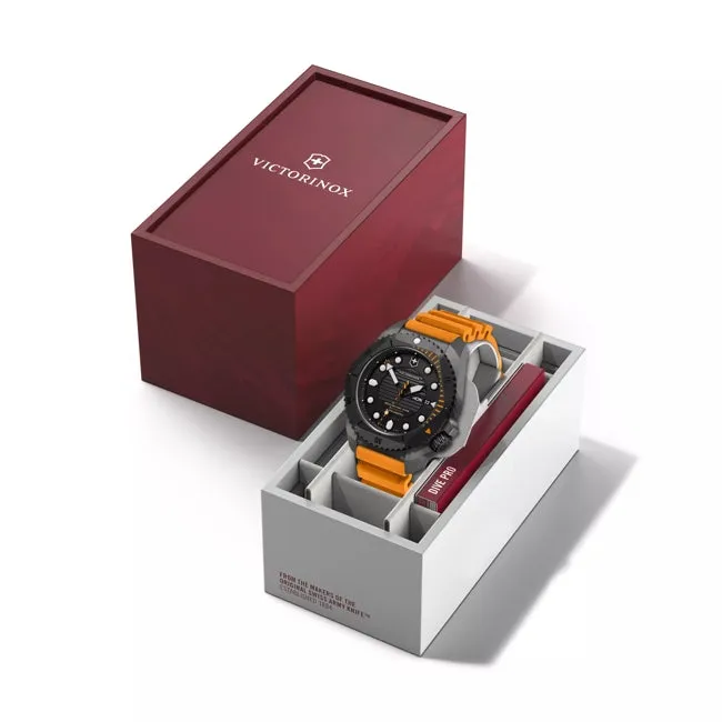 Victorinox Dive Pro Automatic Orange Rubber Black Dial Watch 241996