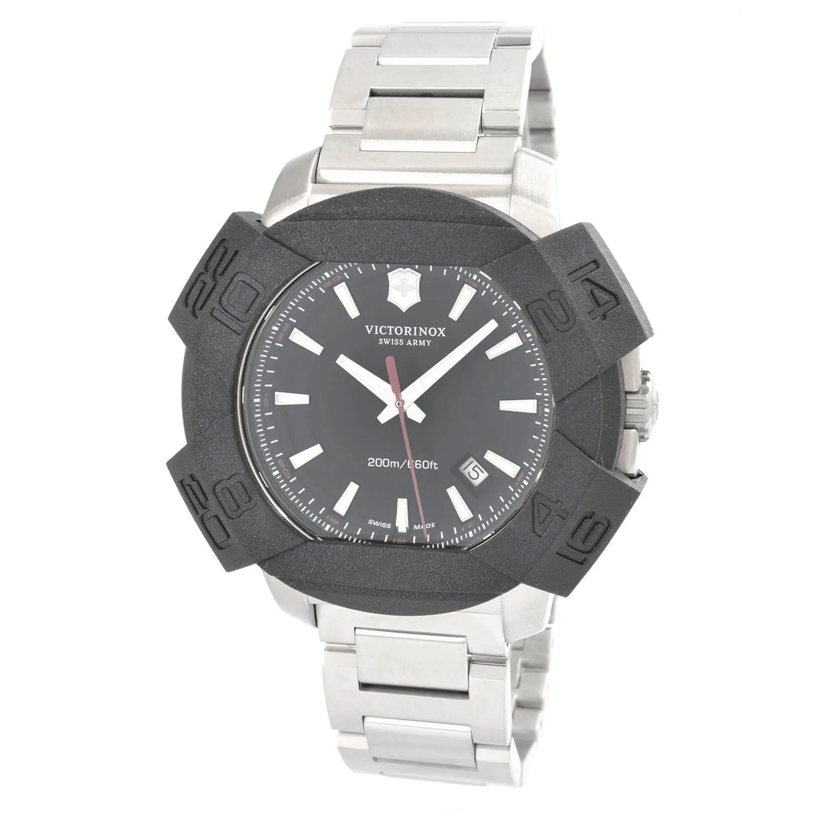 Victorinox Swiss Army I.N.O.X. Black Dial Steel 241723.1 Men's Watch