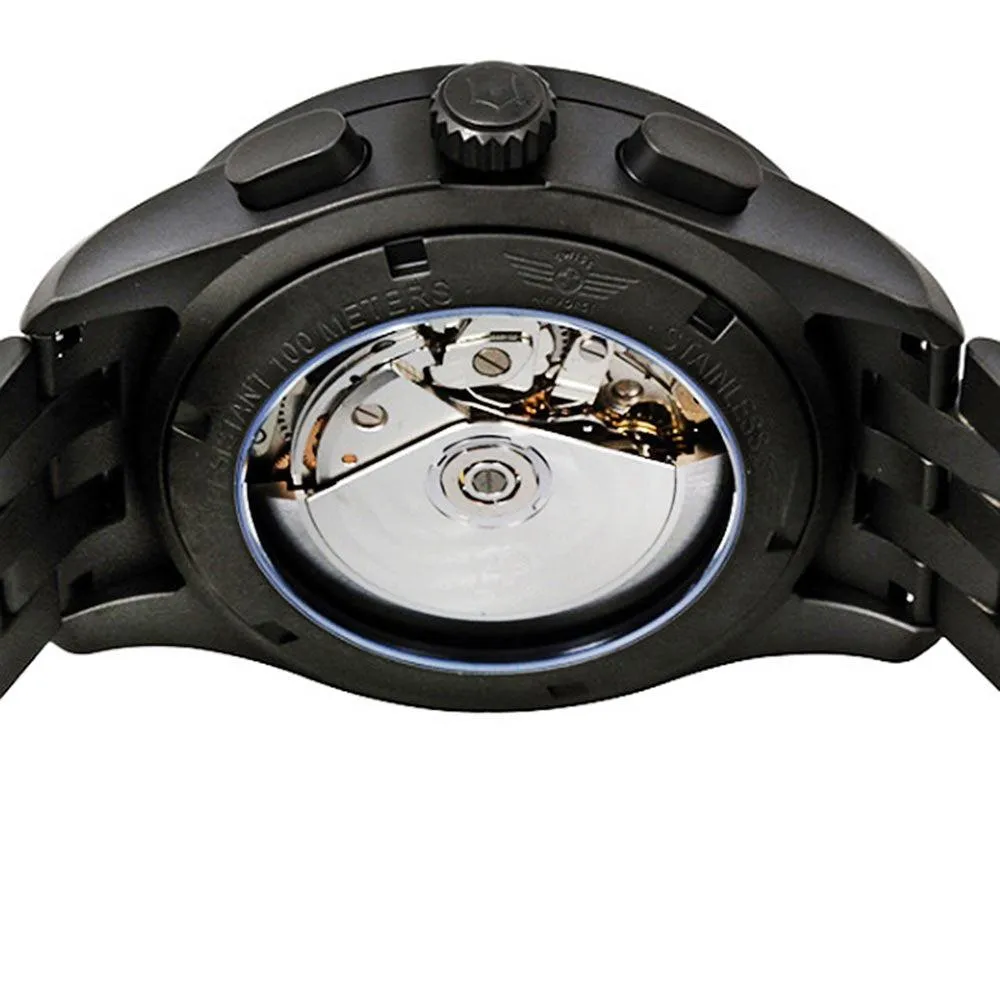 Victorinox Swiss Army Men's Automatic Chronograph Watch - AirBoss Black Dial Bracelet | 241741