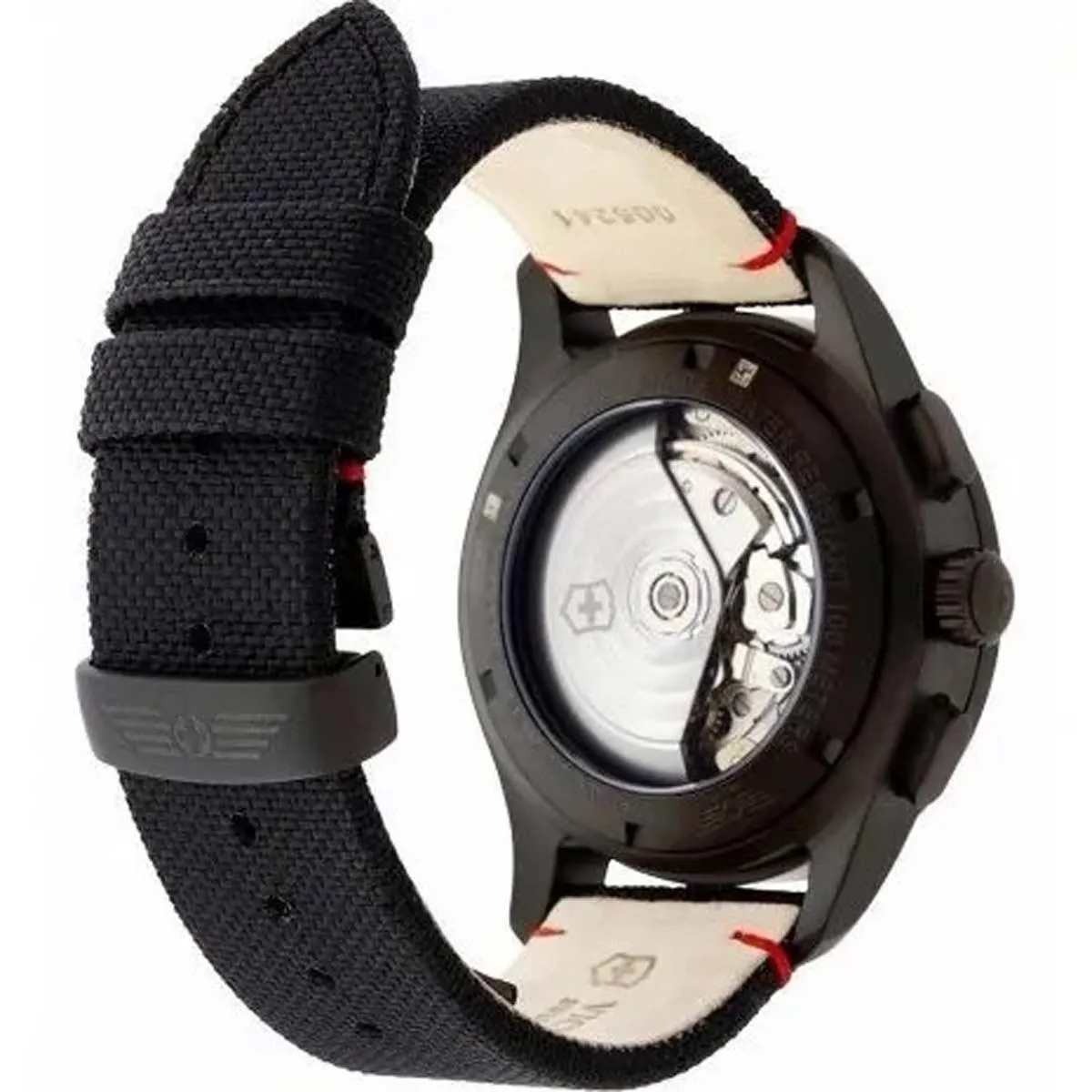 Victorinox Swiss Army Men's Automatic Watch - Airboss Black Dial Brown Strap | 241721