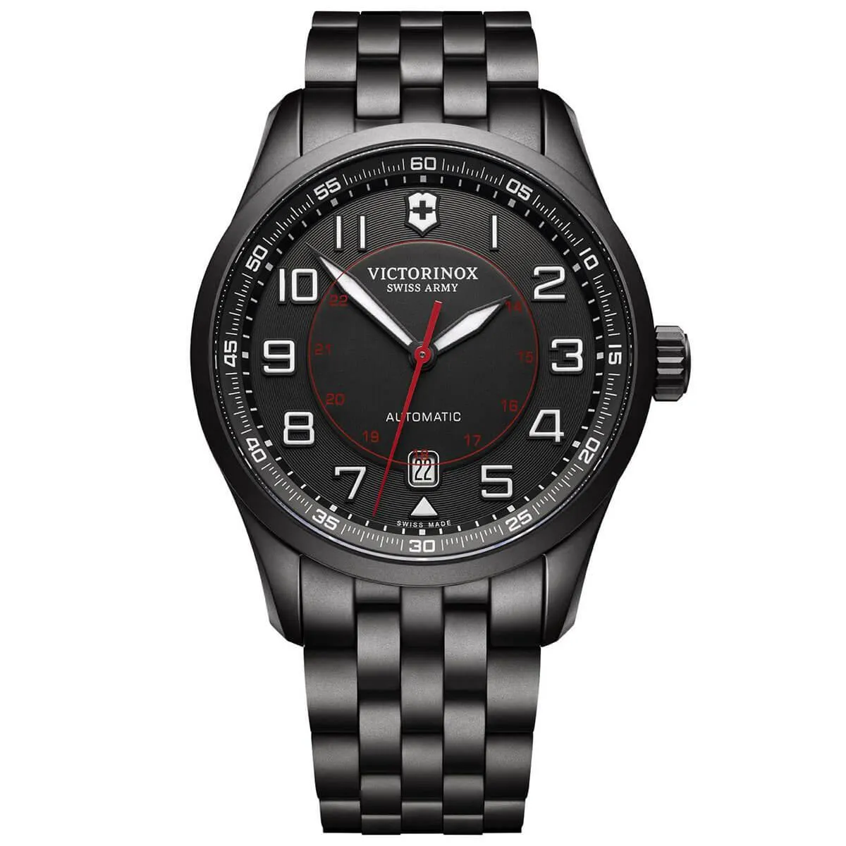 Victorinox Swiss Army Men's Automatic Watch - Airboss Mechanical Black Bracelet | 241740