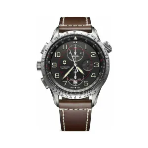 Victorinox Swiss Army Men's Chrono Watch - Airboss Mach 9 Black Dial Strap | 241710