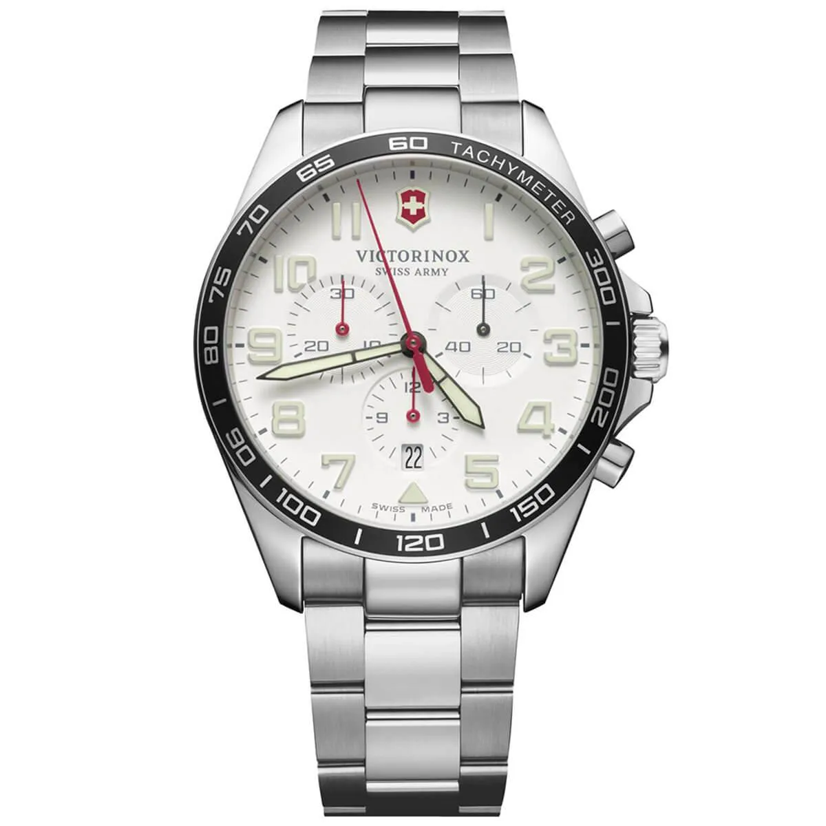Victorinox Swiss Army Men's Chrono Watch - Fieldforce Black Dial Bracelet | 241856