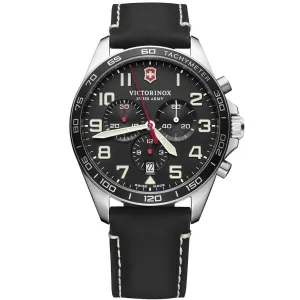 Victorinox Swiss Army Men's Chrono Watch - Fieldforce Black Dial Strap | 241852