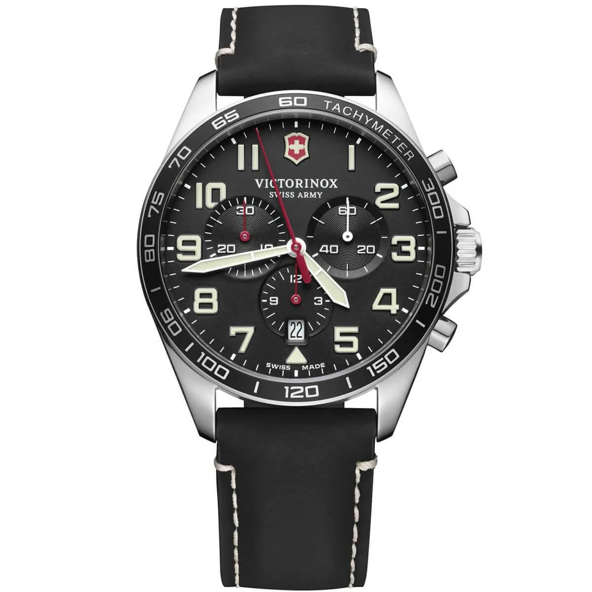 Victorinox Swiss Army Men's Chrono Watch - Fieldforce Black Dial Strap | 241852