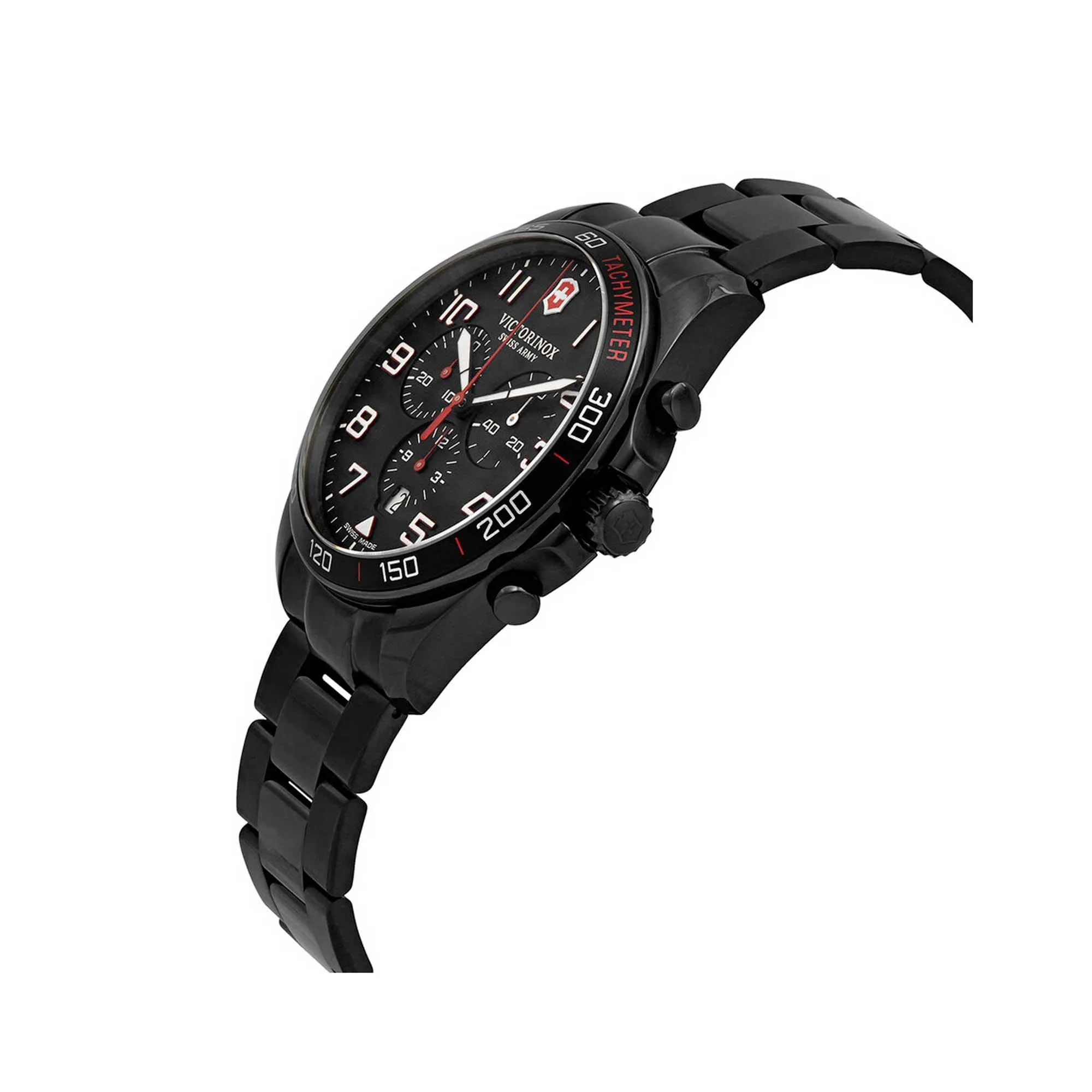 Victorinox Swiss Army Men's Chrono Watch - FieldForce Sport Black Bracelet | 241890