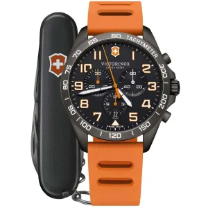 Victorinox Swiss Army Men's Chrono Watch - FieldForce Sport Orange Strap | 249163.1