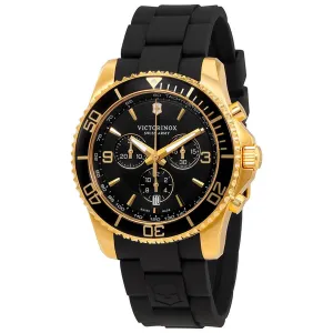 Victorinox Swiss Army Men's Chrono Watch - Maverick Black Dial Rubber Strap | 249099
