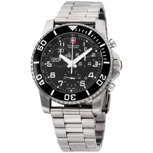 Victorinox Swiss Army Men's Chrono Watch - Maverick GS Black Dial Bracelet | 24144.1