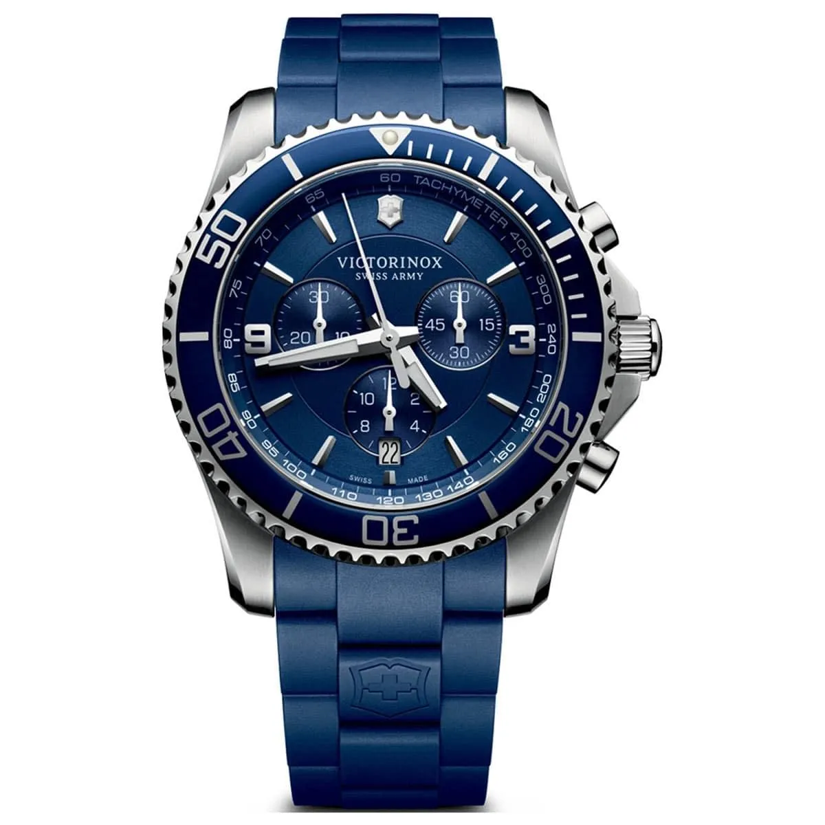 Victorinox Swiss Army Men's Chronograph Watch - Maverick Blue Dial Strap | 241690