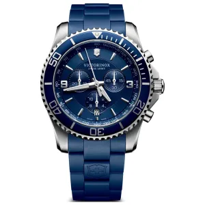 Victorinox Swiss Army Men's Chronograph Watch - Maverick Blue Dial Strap | 241690