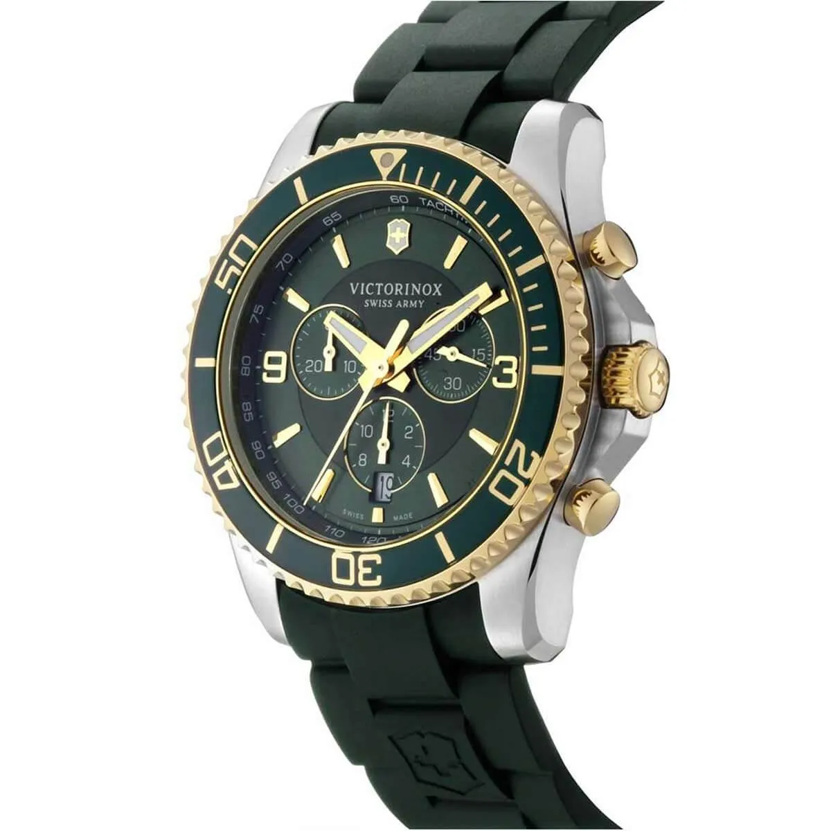 Victorinox Swiss Army Men's Chronograph Watch - Maverick Green Dial Strap | 241694