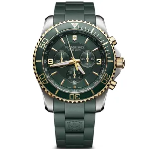 Victorinox Swiss Army Men's Chronograph Watch - Maverick Green Dial Strap | 241694