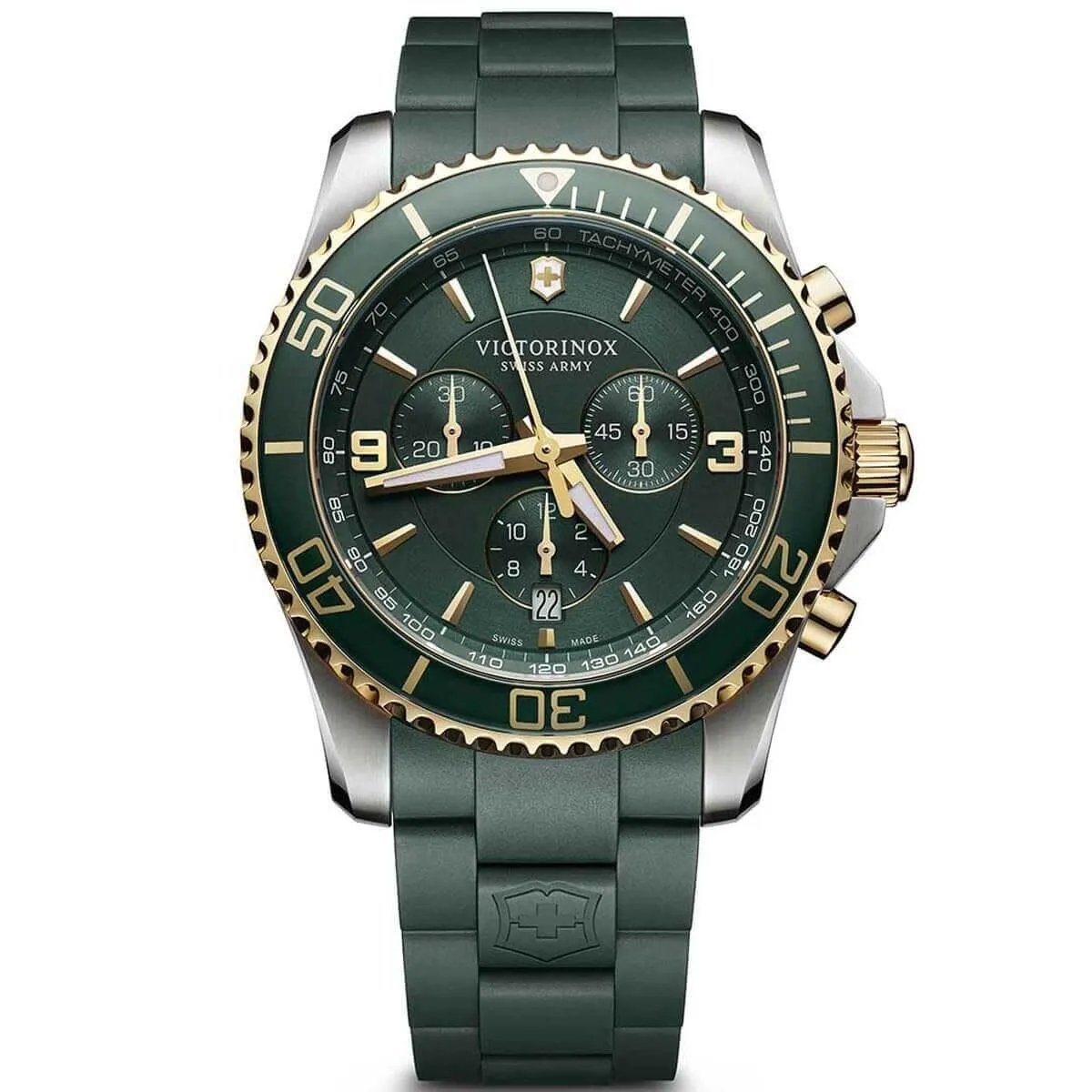 Victorinox Swiss Army Men's Chronograph Watch - Maverick Green Dial Strap | 241694