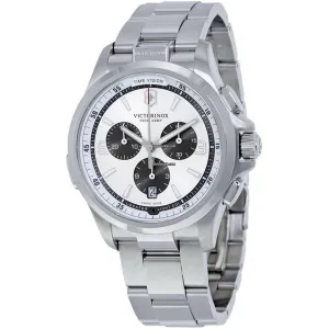 Victorinox Swiss Army Men's Chronograph Watch - Night Vision Silver Bracelet | 241728