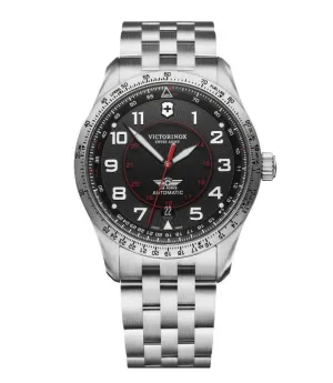 Victorinox Swiss Army Men's Mechanical Watch - Airboss Black Dial Bracelet | 241888