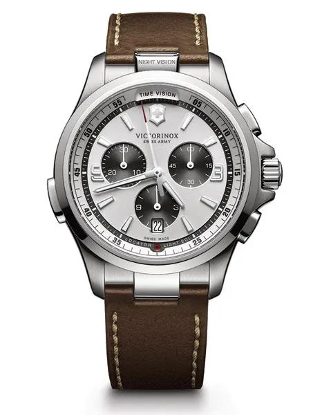 Victorinox Swiss Army Mens Night Vision Chronograph - Strap - LED Flashlight