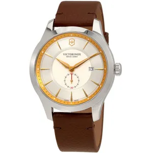 Victorinox Swiss Army Men's Quartz Watch - Alliance Silver Dial Leather Strap | 241767