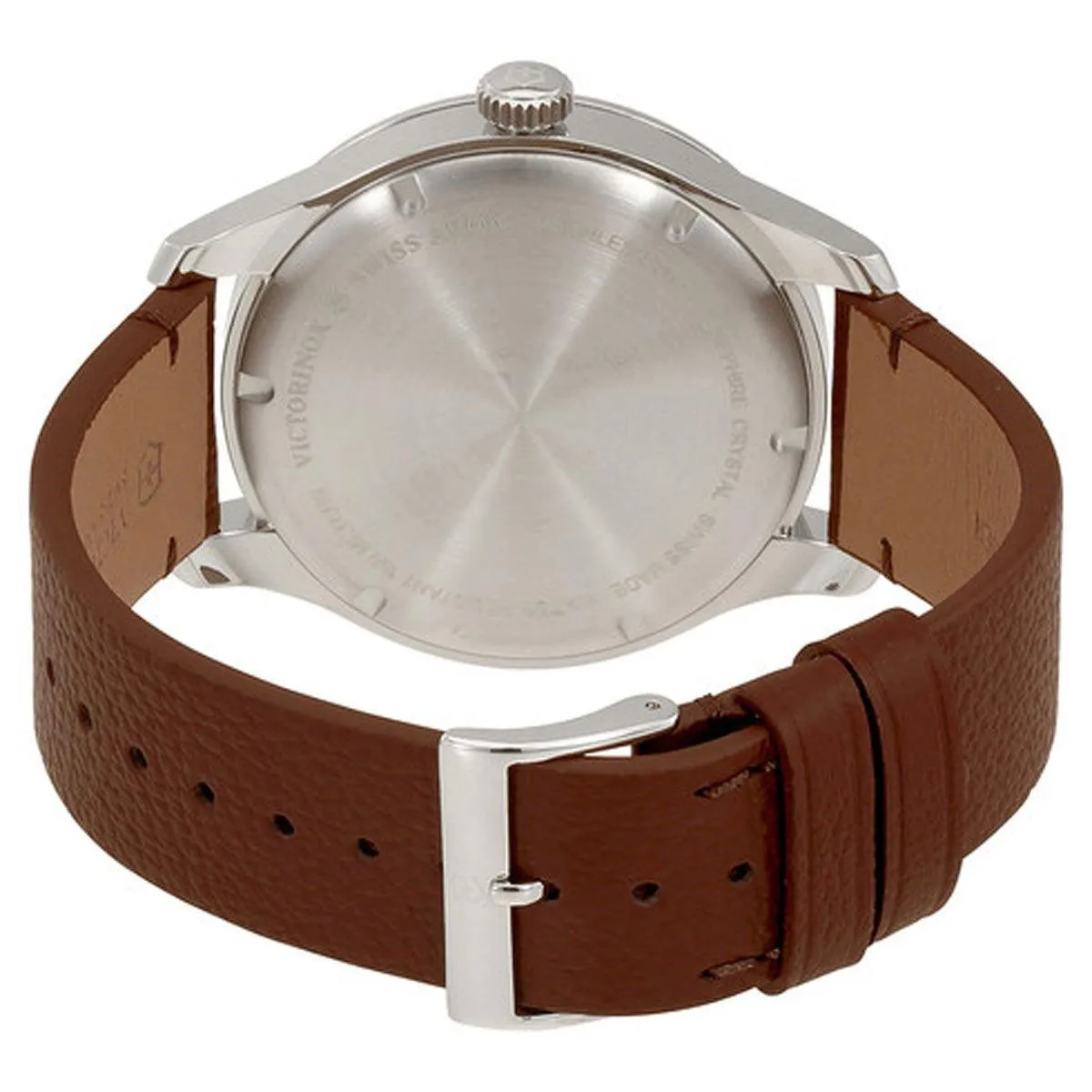 Victorinox Swiss Army Men's Quartz Watch - Alliance Silver Dial Leather Strap | 241767