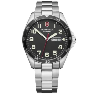 Victorinox Swiss Army Men's Quartz Watch - Fieldforce Black Dial Bracelet | 241849