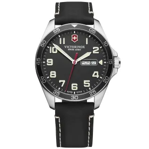 Victorinox Swiss Army Men's Quartz Watch - Fieldforce Black Dial Strap | 241846