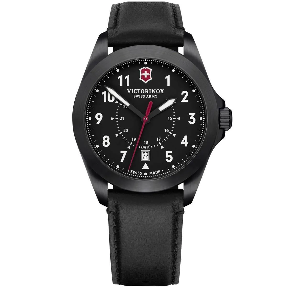 Victorinox Swiss Army Men's Quartz Watch - Heritage Black Leather Strap | 241970