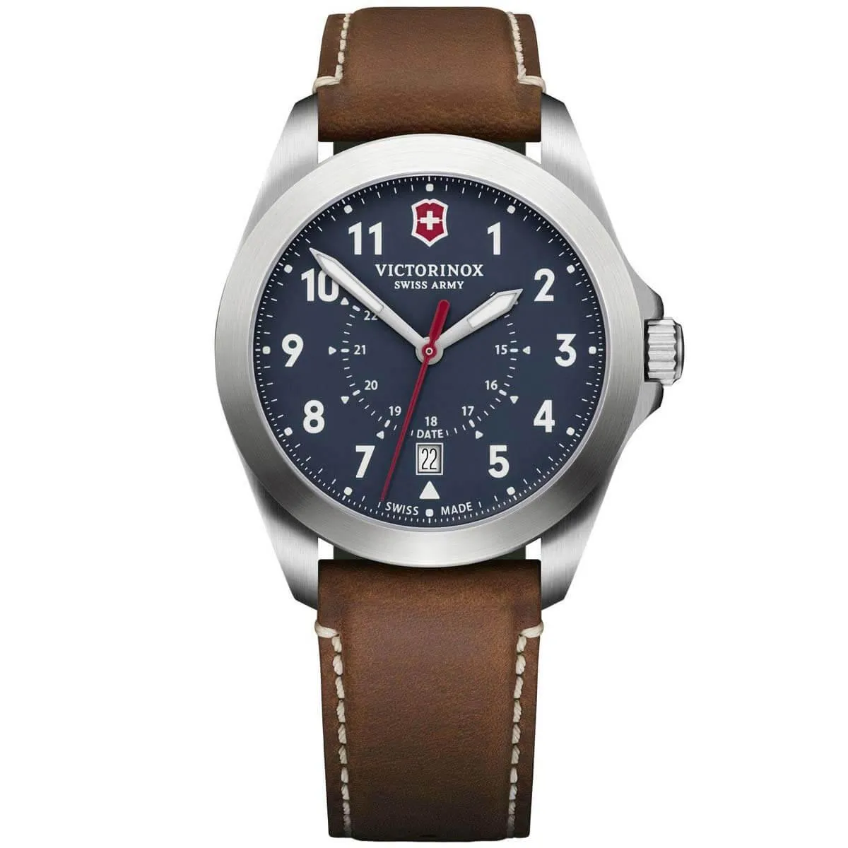 Victorinox Swiss Army Men's Quartz Watch - Heritage Blue Dial Leather Strap | 241964