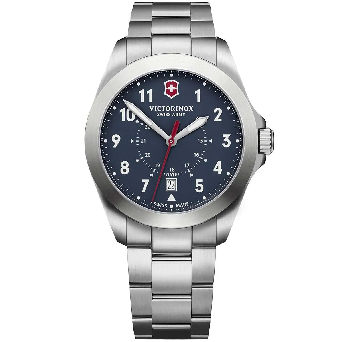 Victorinox Swiss Army Men's Quartz Watch - Heritage Blue Dial Steel Bracelet | 241967