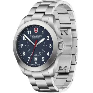 Victorinox Swiss Army Men's Quartz Watch - Heritage Blue Dial Steel Bracelet | 241967
