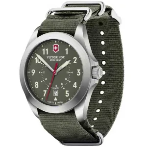 Victorinox Swiss Army Men's Quartz Watch - Heritage Green Dial Fabric Strap | 241966