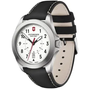 Victorinox Swiss Army Men's Quartz Watch - Heritage White Dial Leather Strap | 241965