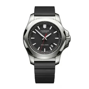 Victorinox Swiss Army Men's Quartz Watch - I.N.O.X. Black Dial Rubber Strap | 241682.1