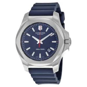 Victorinox Swiss Army Men's Quartz Watch - I.N.O.X. Blue Dial Rubber Strap | 241688.1