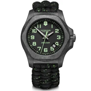Victorinox Swiss Army Men's Quartz Watch - I.N.O.X. Carbon Black Dial Strap | 241888