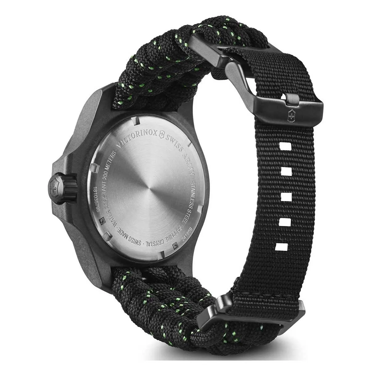 Victorinox Swiss Army Men's Quartz Watch - I.N.O.X. Carbon Black Dial Strap | 241888