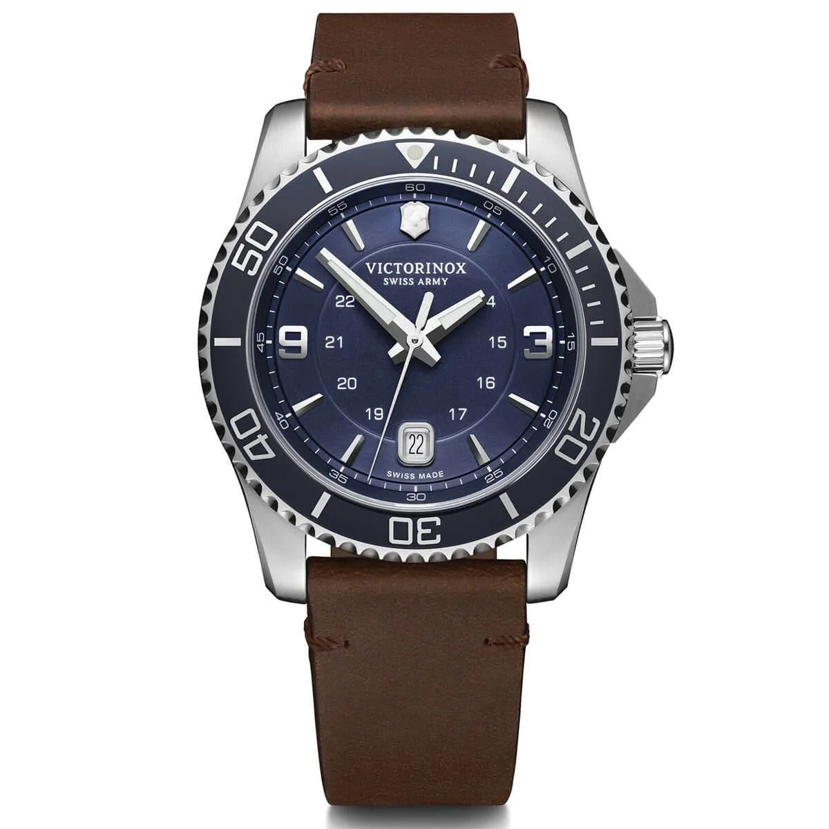 Victorinox Swiss Army Men's Quartz Watch - Maverick Brown Leather Strap | 241863