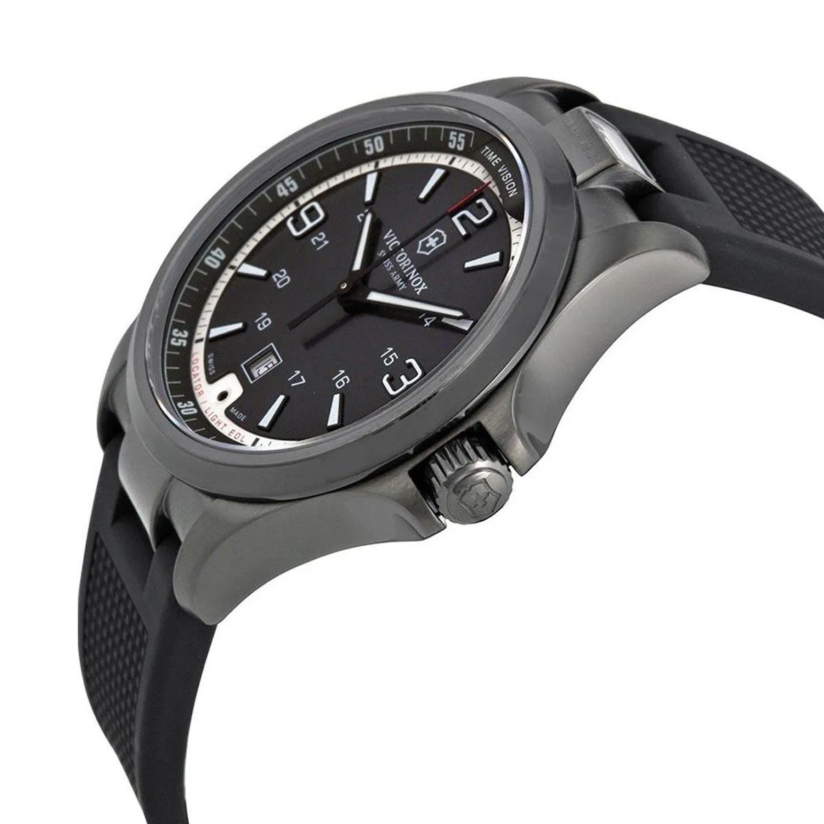 Victorinox Swiss Army Men's Quartz Watch - Night Vision Black Dial Strap | 241596