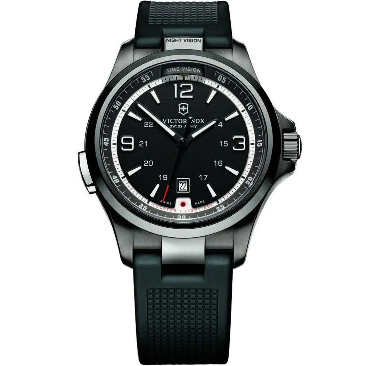 Victorinox Swiss Army Men's Quartz Watch - Night Vision Black Dial Strap | 241596