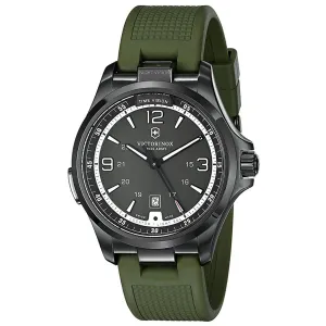 Victorinox Swiss Army Men's Quartz Watch - Night Vision Green Rubber Strap | 241595