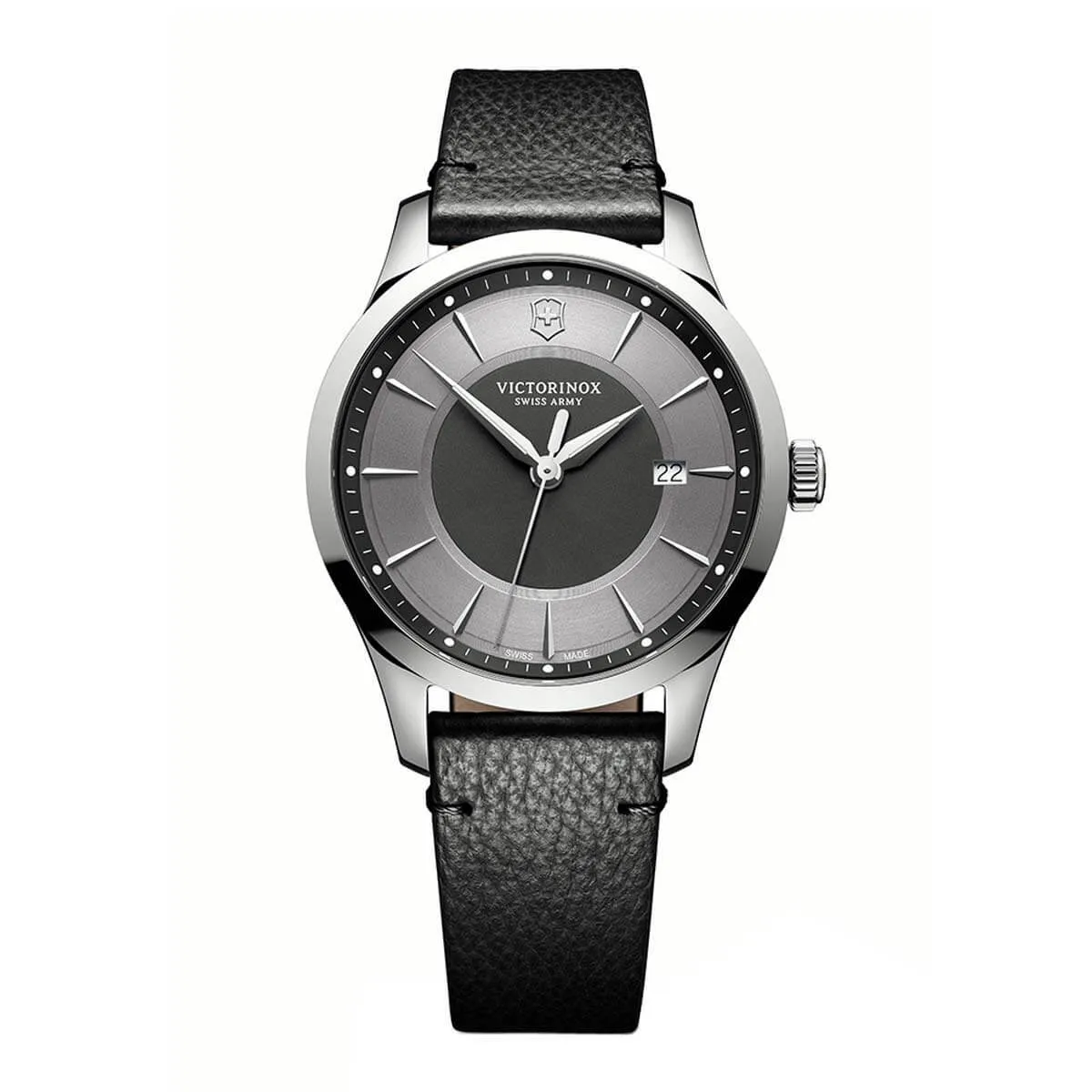 Victorinox Swiss Army Men's Strap Watch & Pioneer Knife - Alliance Black Leather | 241804.1