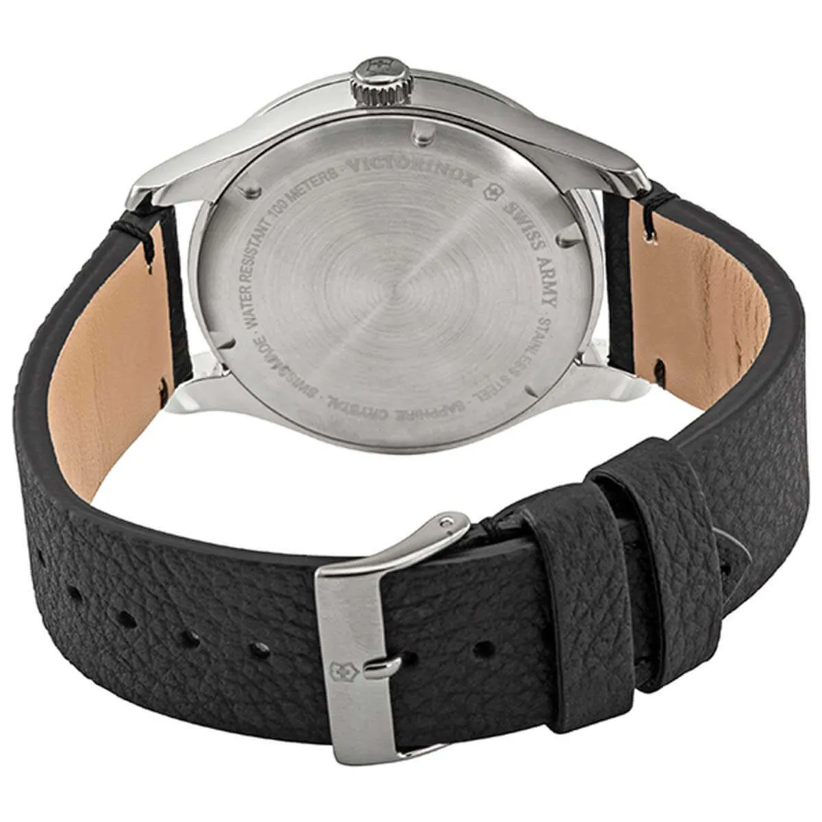 Victorinox Swiss Army Men's Strap Watch & Pioneer Knife - Alliance Black Leather | 241804.1