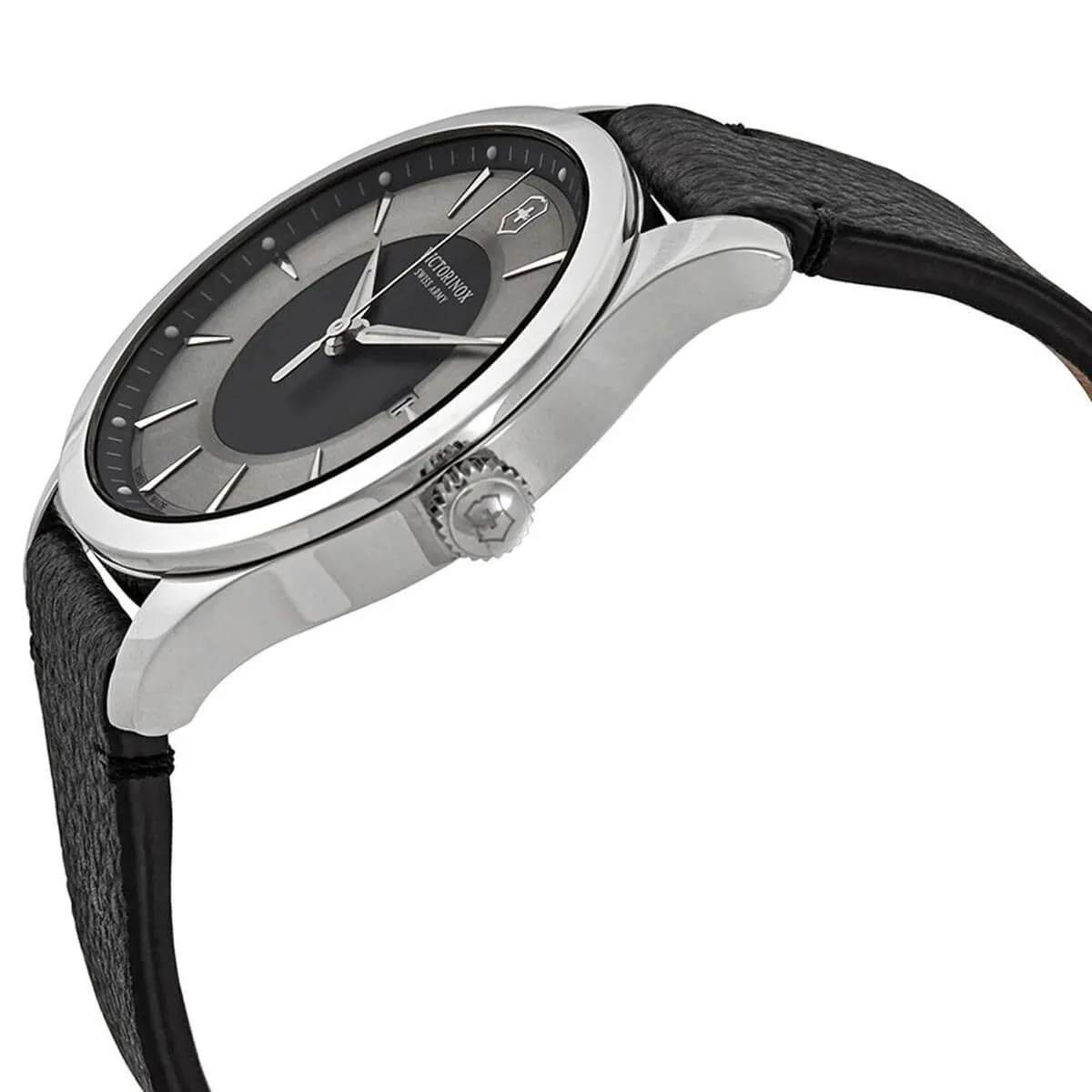 Victorinox Swiss Army Men's Strap Watch & Pioneer Knife - Alliance Black Leather | 241804.1