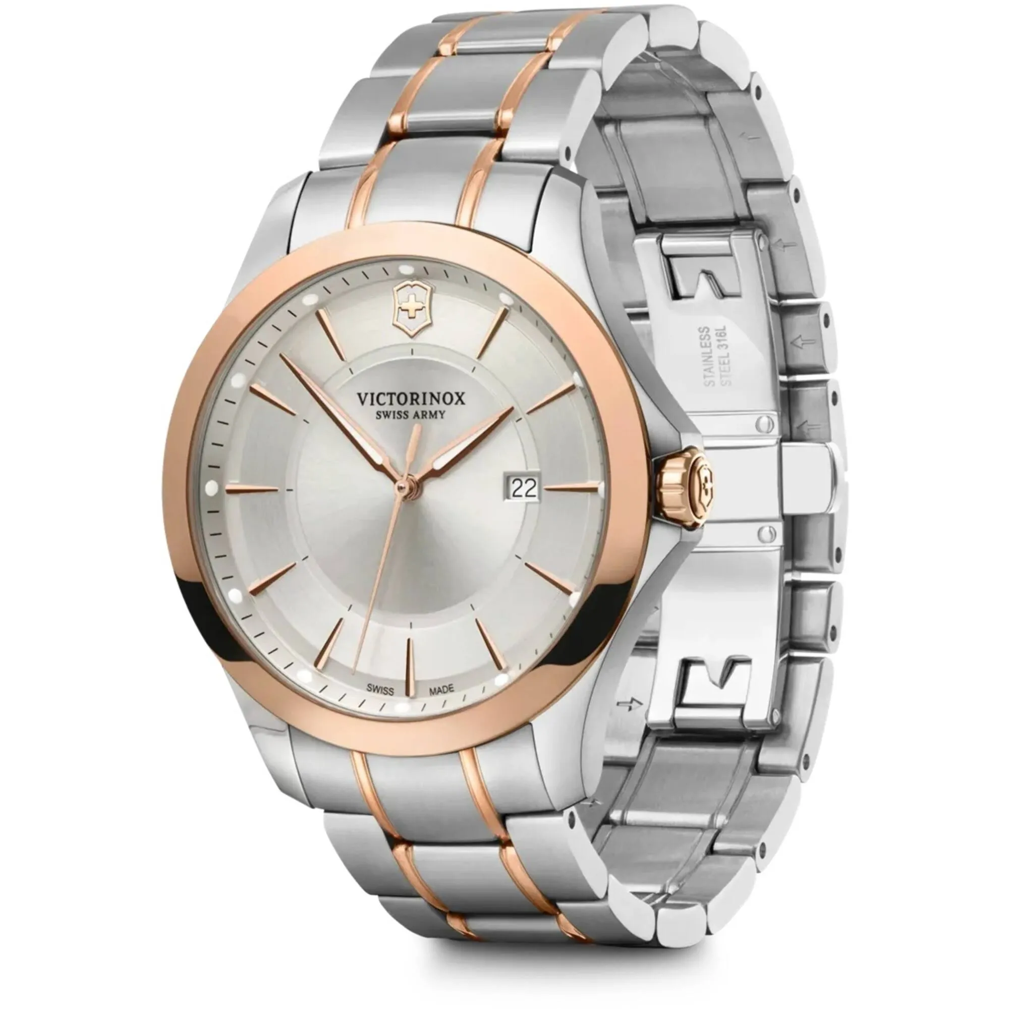 Victorinox Swiss Army Men's Watch - Alliance Rose Gold Bezel TT Bracelet | 241912