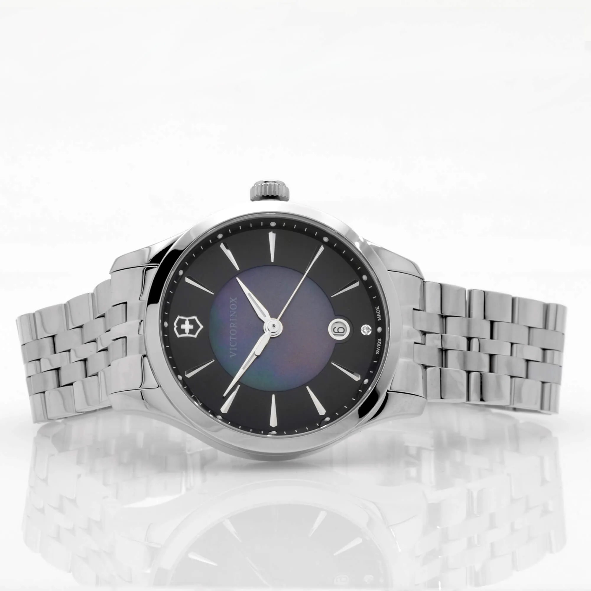 Victorinox Swiss Army Men's Watch - Alliance Small Black MOP Dial Bracelet | 241751