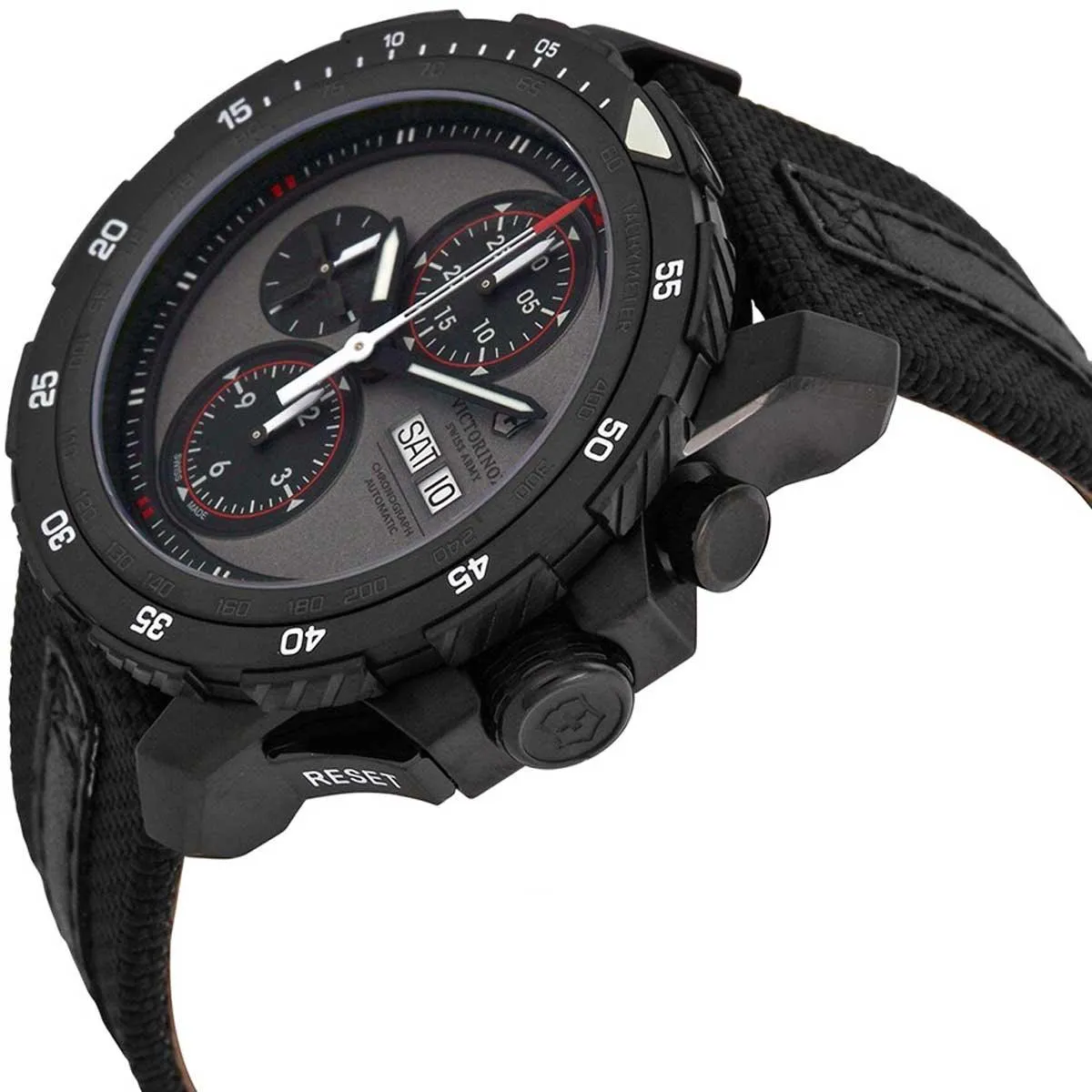 Victorinox Swiss Army Men's Watch - Alpnach Chronograph Grey Dial Black Strap | 241528