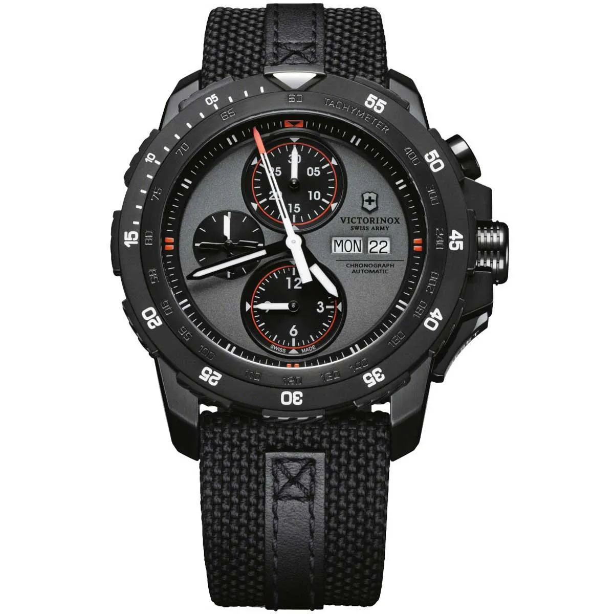 Victorinox Swiss Army Men's Watch - Alpnach Chronograph Grey Dial Black Strap | 241528