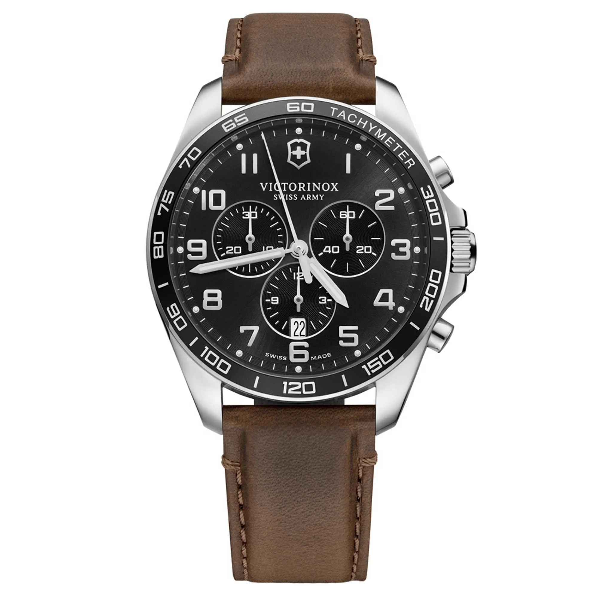 Victorinox Swiss Army Men's Watch - FieldForce Classic Chrono Brown Strap| 241928